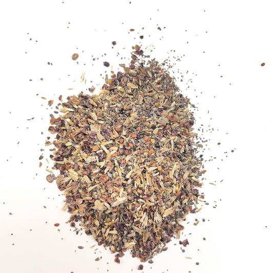 deer resistant seeds on a white surface