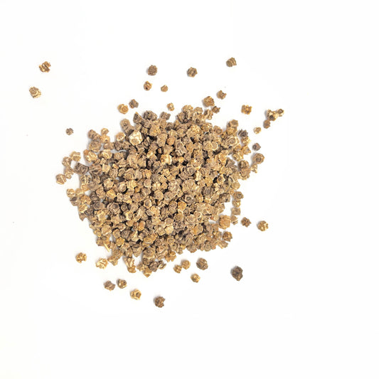 Small pile of swiss chard on a white background